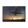 88289-331.jpg Man With Airplaine in Landscape Framed Canvas