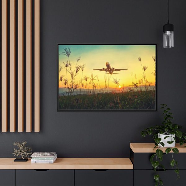 88289-339.jpg Grass, Sky, Nature, Airport Framed Canvas
