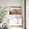 88289-343.jpg Airplane Flying Above Mountains Framed Canvas
