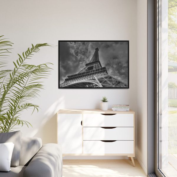88289-38.jpg Gray Image of Eiffel Tower, Paris Framed Canvas