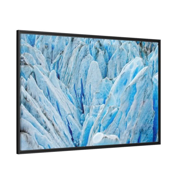 Beautiful Ice Rocks in Alaska Framed Canvas