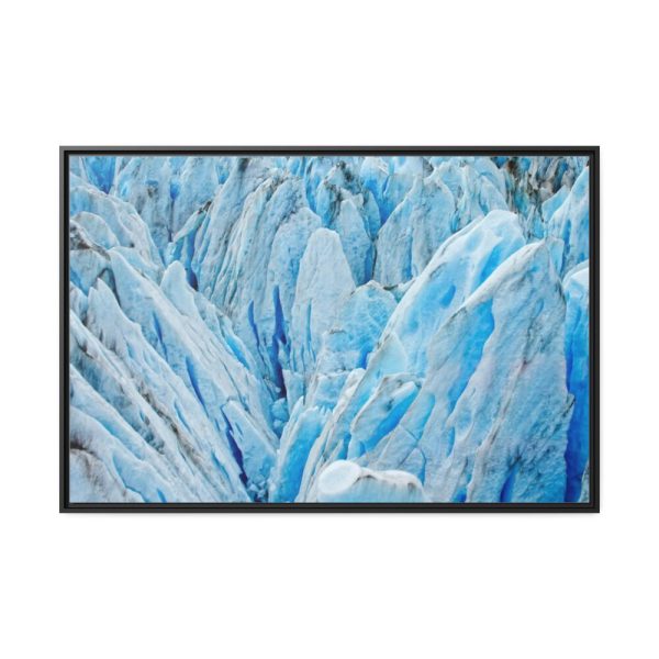 Beautiful Ice Rocks in Alaska Framed Canvas