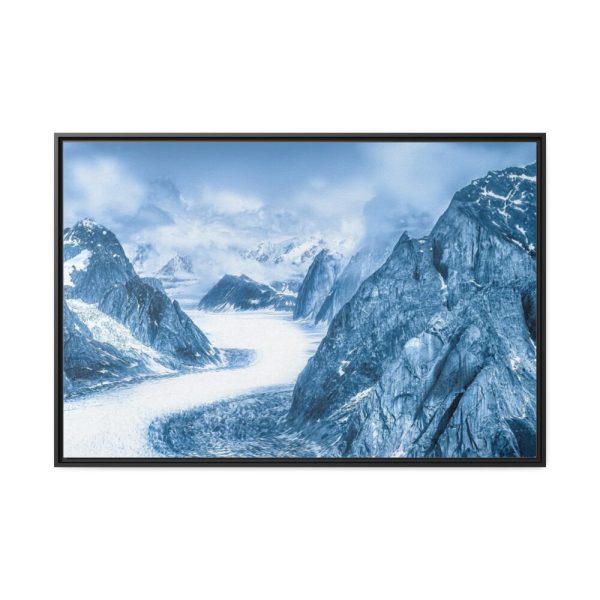 Mountain Snow Winter Alaska Framed Canvas
