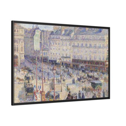 The Place du Havre, Paris by Camille Pissarro Framed Canvas