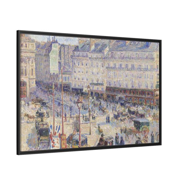 The Place du Havre, Paris by Camille Pissarro Framed Canvas