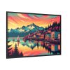88289-450.jpg Small Alaskan Town by the Water Framed Canvas
