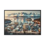 Small Alaskan Town Framed Canvas - Image 2