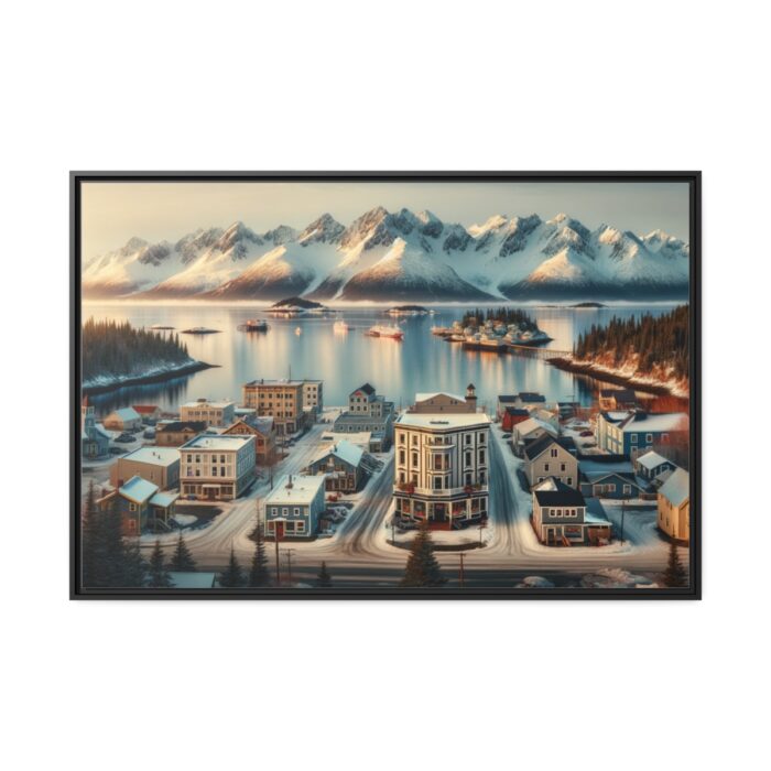 Small Alaskan Town Framed Canvas - Image 2