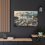 Small Alaskan Town Framed Canvas - Image 5