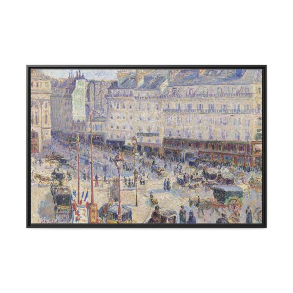 The Place du Havre, Paris by Camille Pissarro Framed Canvas