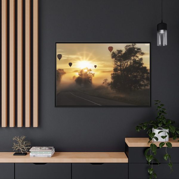 88289-479.jpg Hot Air Balloon in Sunset Framed Canvas