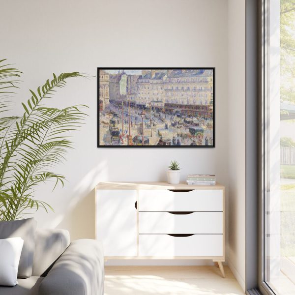 The Place du Havre, Paris by Camille Pissarro Framed Canvas