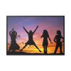 Silhouette in Sunset Framed Canvas