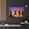 Silhouette in Sunset Framed Canvas