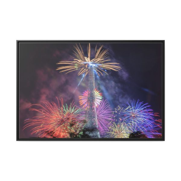 88289-51.jpg Fireworks at Eiffel Tower, Paris Framed Canvas
