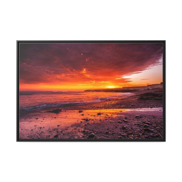 Sunset at Mexico Beach Framed Canvas