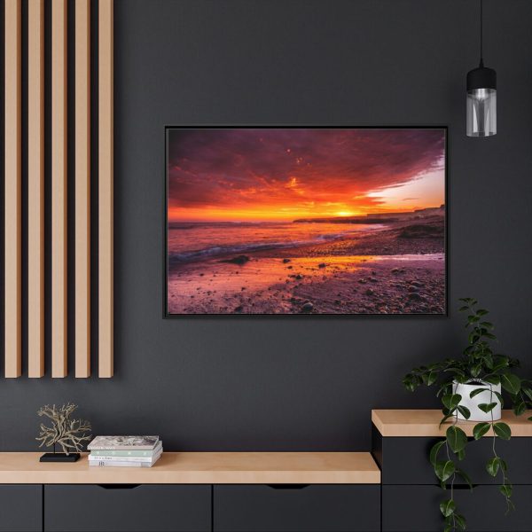 Sunset at Mexico Beach Framed Canvas