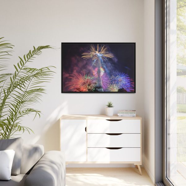 88289-53.jpg Fireworks at Eiffel Tower, Paris Framed Canvas