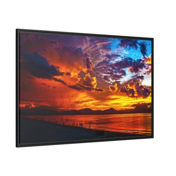 88289-530.jpg Beach Lagoon Sunset Framed Canvas