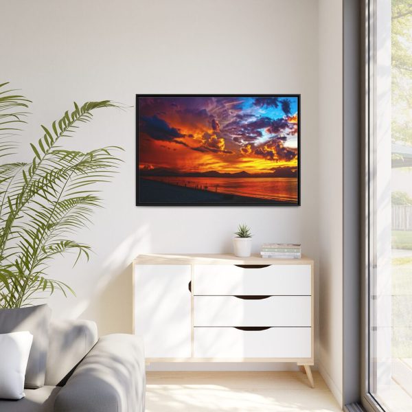 88289-533.jpg Beach Lagoon Sunset Framed Canvas