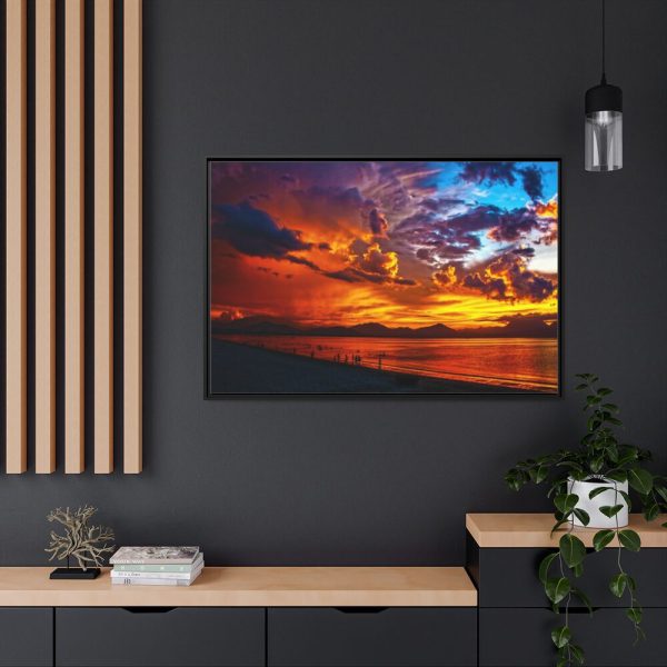88289-534.jpg Beach Lagoon Sunset Framed Canvas