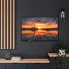 88289-549.jpg Lighthouse With a Sunset View Framed Canvas