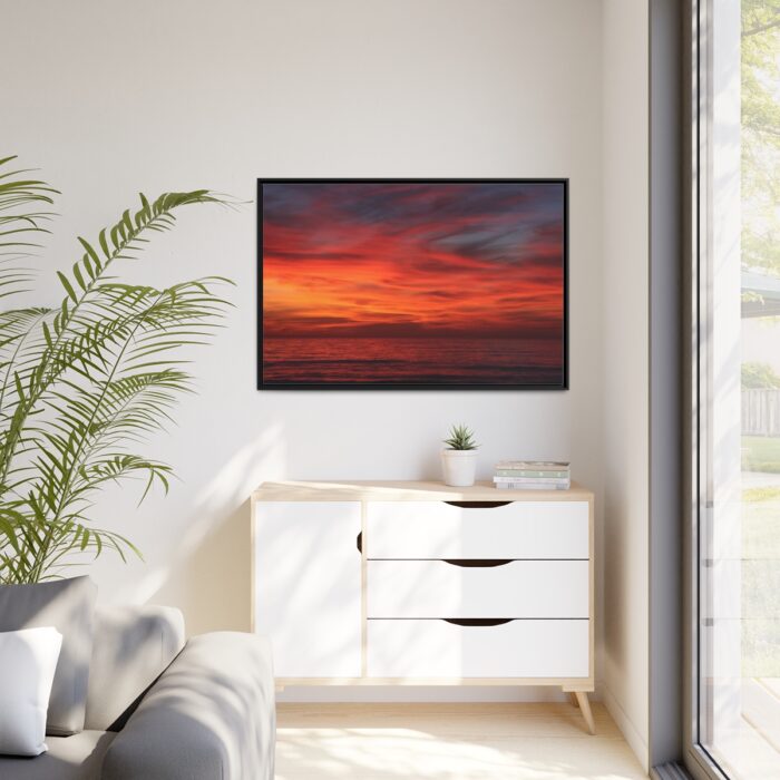 Afterglow Sky Image Framed Canvas - Image 4