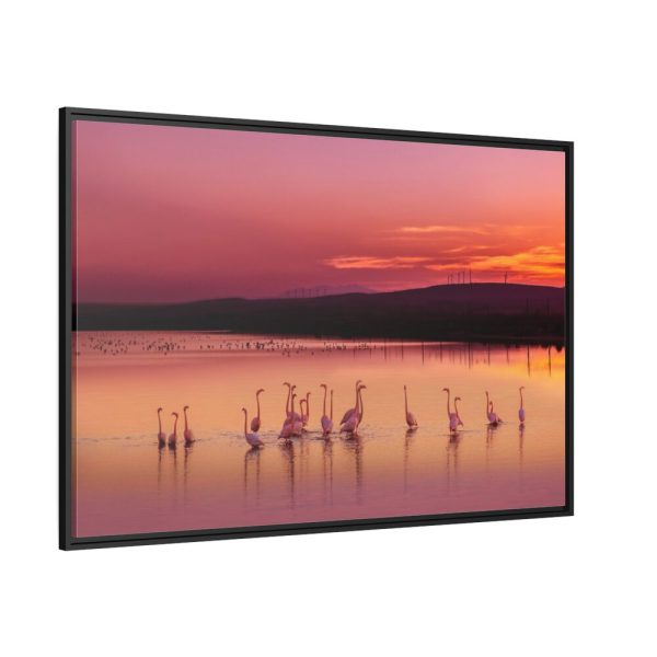 88289-555.jpg Sunset Leaves Silhouette Framed Canvas