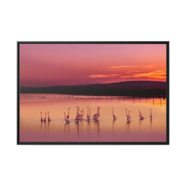 88289-556.jpg Sunset Leaves Silhouette Framed Canvas