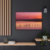 88289-559.jpg Sunset Leaves Silhouette Framed Canvas