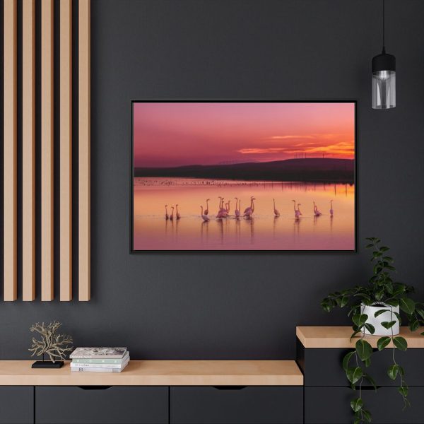 88289-559.jpg Sunset Leaves Silhouette Framed Canvas