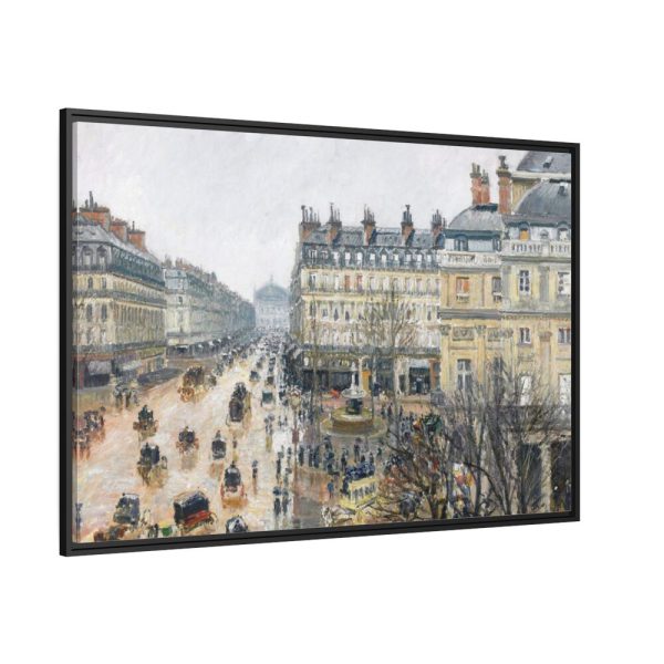 French Theater Square, Paris Framed Canvas