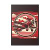88299-105.jpg Vintage Red Biplane Flying Through the Sky Framed Canvas