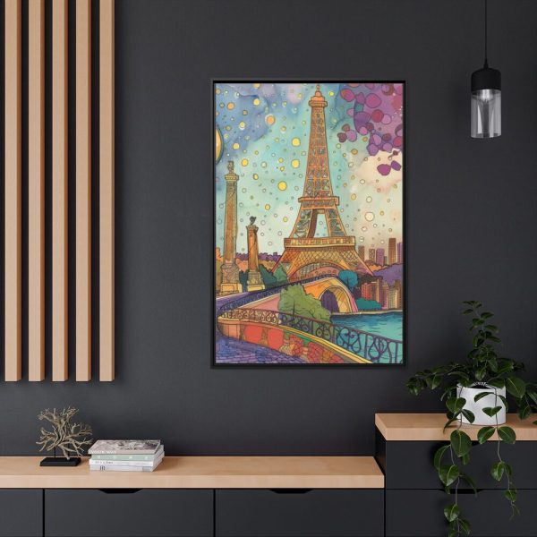 88299-29.jpg Whimsical Paris France Art Print Framed Canvas