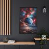 88299-4.jpg The Drama of Gas Giant With Its Majestic Rings Framed Canvas