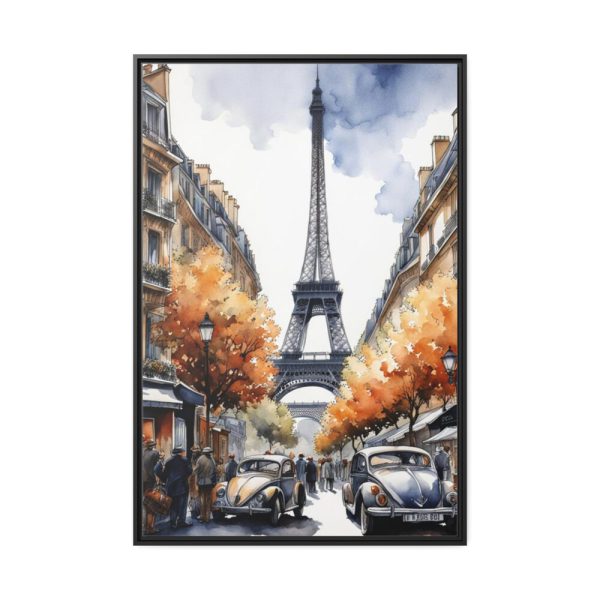 88299-45.jpg Paris, France Vintage Travel Framed Canvas