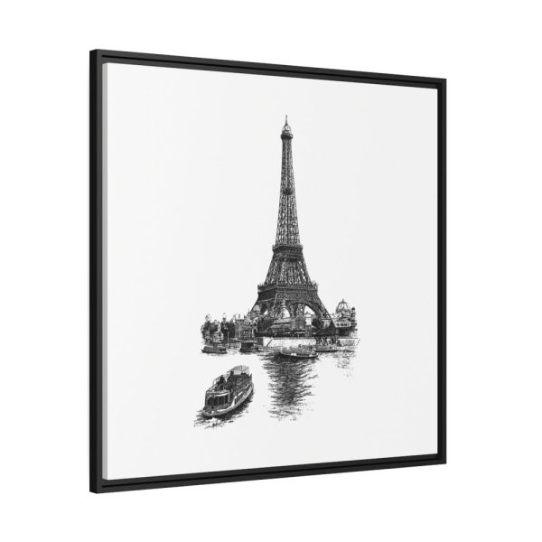 88302-10.jpg Vintage European Style Eiffel Tower Framed Canvas