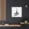 88302-14.jpg Vintage European Style Eiffel Tower Framed Canvas