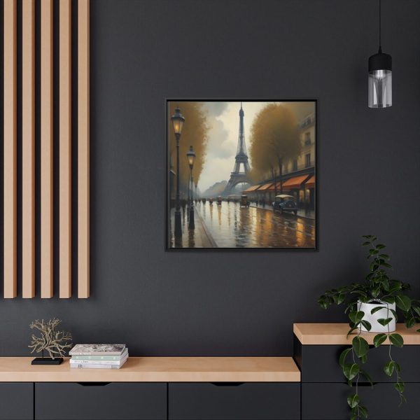 88302-29.jpg Rain in Paris Framed Canvas