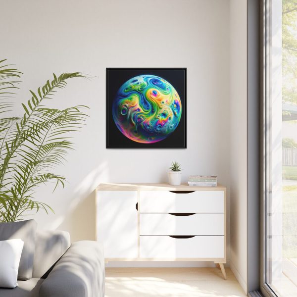 88302-3.jpg Colorful Planet Framed Canvas