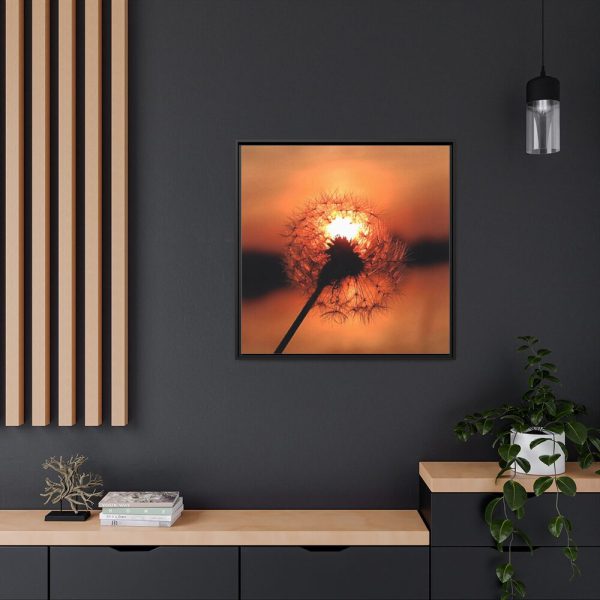 88302-39.jpg Dandelion in Sunset Framed Canvas