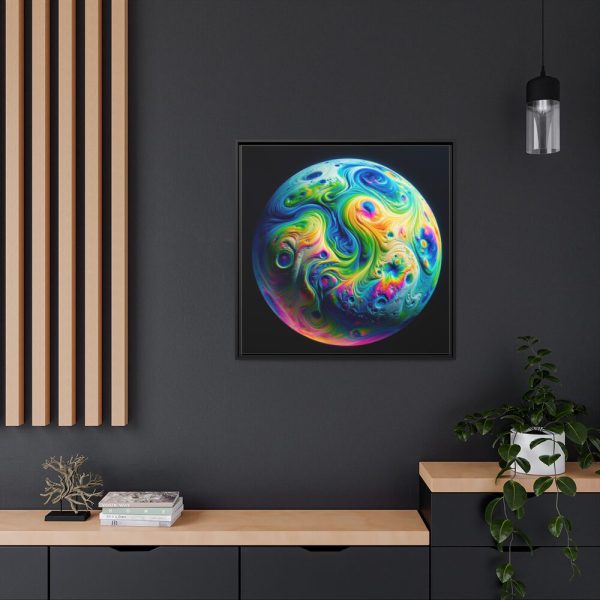 88302-4.jpg Colorful Planet Framed Canvas