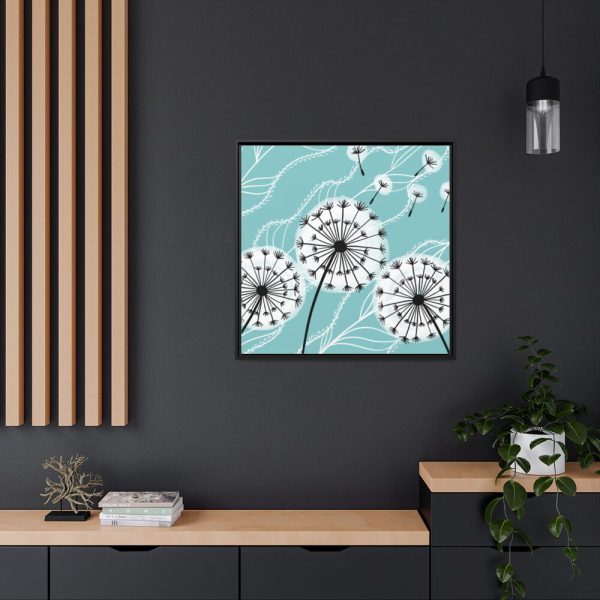 88302-44.jpg Fluffy Dandelion Illustration Framed Canvas