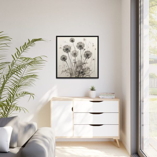 88302-48.jpg Make a Wish Dandelion Framed Canvas
