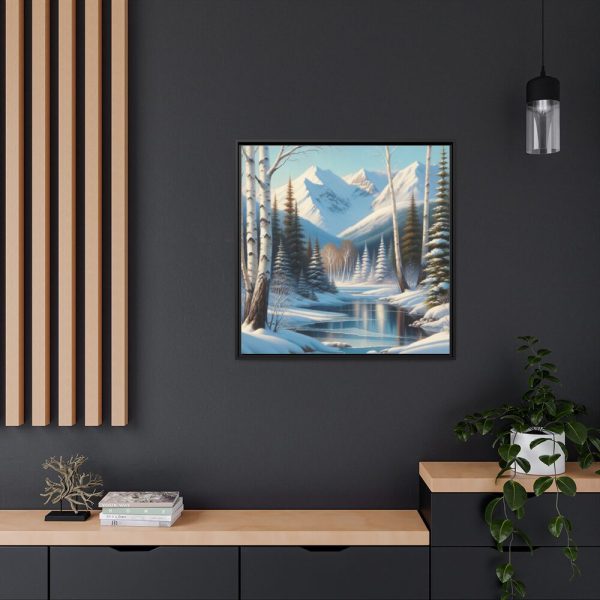 88302-74.jpg Winter Landscape in Alaska Framed Canvas