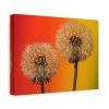 Dandelion on Yellow Background Standard Canvas