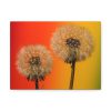 Dandelion on Yellow Background Standard Canvas