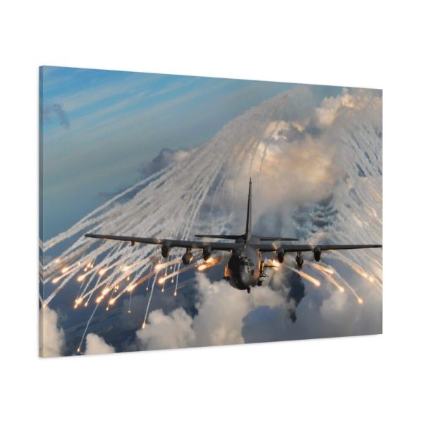 91638-120.jpg Military Aircraft Flares Drop Standard Canvas