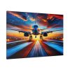 91638-145.jpg Commercial Airplane Positioned on Runway Standard Canvas