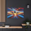 91638-148.jpg Commercial Airplane Positioned on Runway Standard Canvas